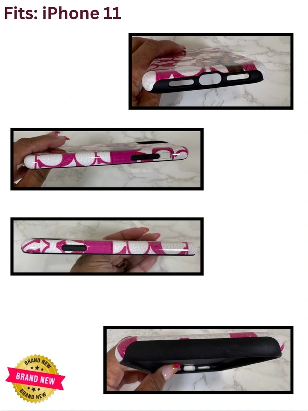 PHONE CASE: African American Barbie, Pink Jacket & Brown Skirt, iPhone 11, NWOT